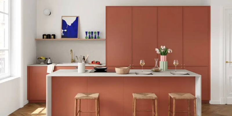 Cuisine rénovée façades Sweetch Interior Modèle PAO Coloris sur mesure