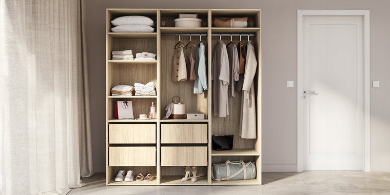 dressing en i bois clair