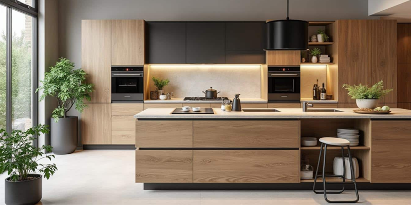 Eco cuisine chêne et noir