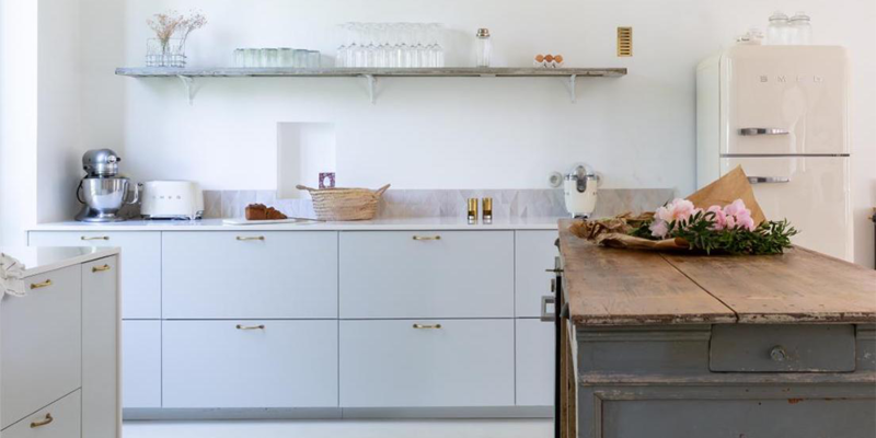 Cuisine Ikea Faktum façades Sweetch Glacier Urbain