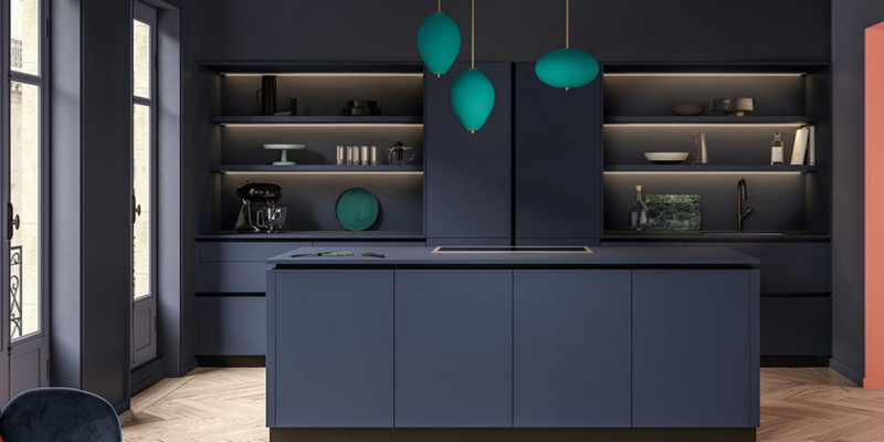 cuisine contemporaine mobalpa bleu