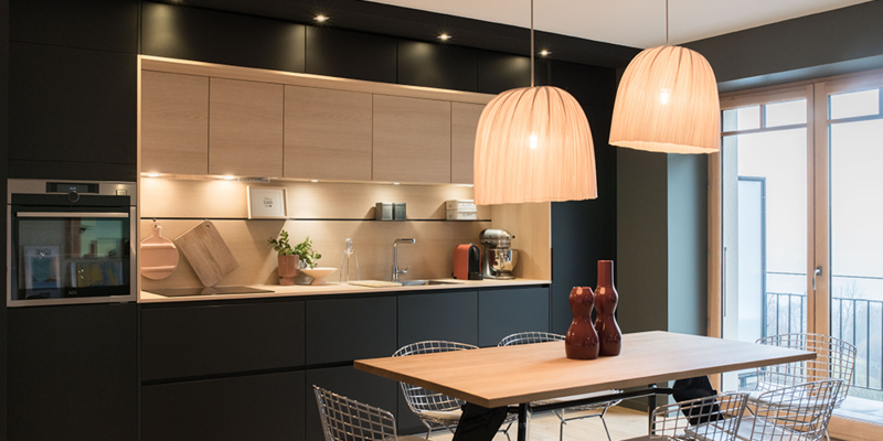 Façades Sweetch TUX et PAO Ombre et Chêne naturel