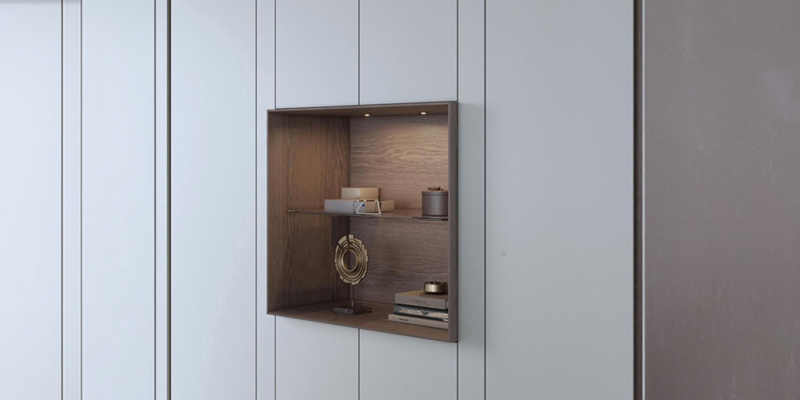 niche crée à partir de panneaux