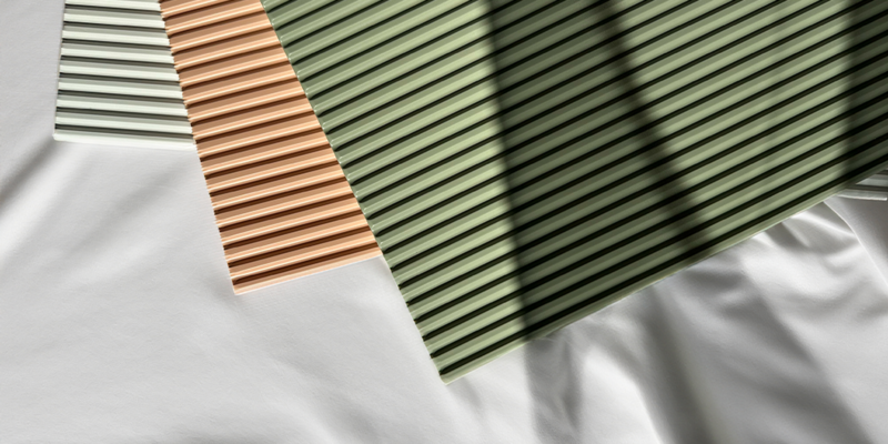 Façades Sweetch Interior Modèle Rossano coloris Blanc celeste, Pêche et Olive